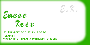 emese krix business card